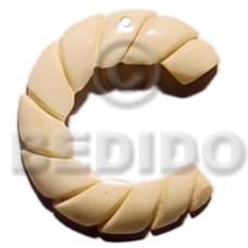 40mm grooved natural white bone 40mm grooved natural white bone