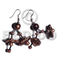 Dangling double row black coco Dangling double row black coco