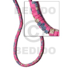 4-5mm coco heishe bright pink 4-5mm coco heishe bright pink