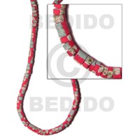 4-5mm coco heishe reddish pink