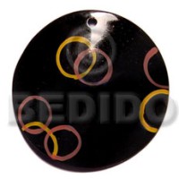 55mm handppainted round blacktab