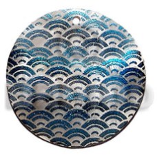 Round 40mm hammershell handpainted