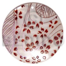 Round 40mm hammershell handpainted