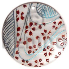 Round 40mm hammershell handpainted