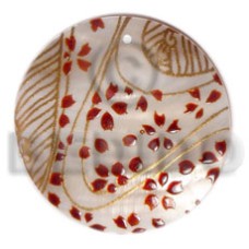 Round 40mm hammershell handpainted Round 40mm hammershell handpainted