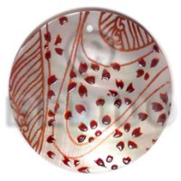 Round 40mm hammershell handpainted