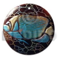 Round 40mm blacktab handpainted
