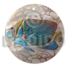 Round 40mm hammershell handpainted
