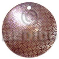 Round 40mm hammershell handpainted