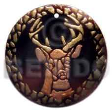 Round 40mm blacktab handpainted