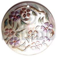 Round 40mm hammershell handpainted