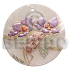 Round 40mm hammershell handpainted