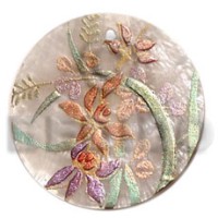 Round 40mm hammershell handpainted