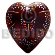 Heart 45mm blacktab handpainted