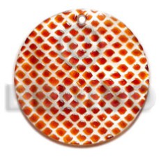 Round 40mm hammershell handpainted