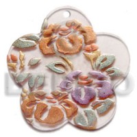 Scallop 40mm clear white resin