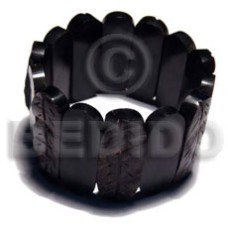 Elastic capsule black horn bangle Elastic capsule black horn bangle