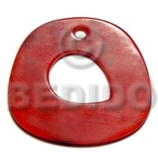 40mm irregular shaped red horn 40mm irregular shaped red horn