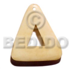 40mm triangle natural white bone 40mm triangle natural white bone