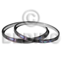 Laminated paua abalone black tab alt.