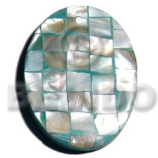 45mm oval aqua green hammershell 45mm oval aqua green hammershell