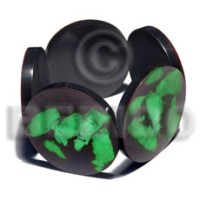 50mm round black resin