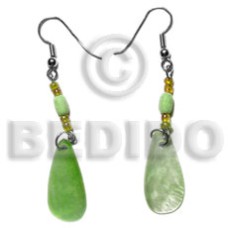 Dangling 25mmx10mm pastel green hammershell Dangling 25mmx10mm pastel green hammershell