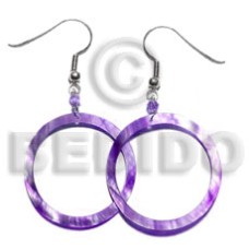 Dangling lavender hammershell earrings Dangling lavender hammershell earrings