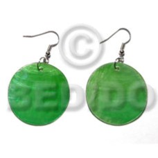 Dangling green kabibe round 30mm Dangling green kabibe round 30mm