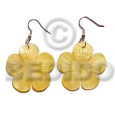 Dangling 30mmx30mm yellow flower hammershell