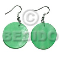 Dangling 20mm round mint green