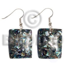 Dangling 25mmx20mm rectangular paua shells Dangling 25mmx20mm rectangular paua shells