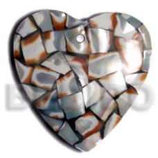 45mm heart laminated cowrie tiger