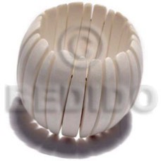 Elastic bleached buffed and polished