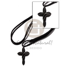 Carved carabao horn twisted cross Carved carabao horn twisted cross