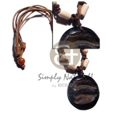 50mm round black carabao horn 50mm round black carabao horn