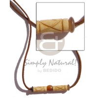 Leather thong antique horn