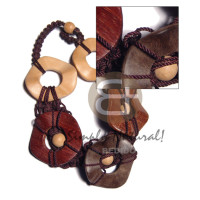 Macrame choker 5pcs. 42mm wavy