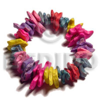 Multicolored elastic coco chips