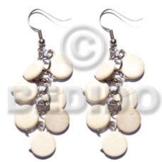 Dangling 10mm bleach white coco Dangling 10mm bleach white coco