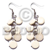 Dangling 10mm bleach white coco