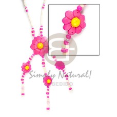 3-tassel triple coco flower pendant