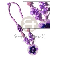 4 layer knotted lilac cord