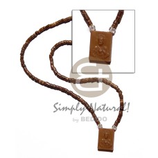 2-3mm coco heishe natural brown