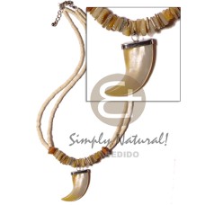 2 rows coco heishe bleached