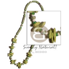 Lime green 4-5mm coco heishe