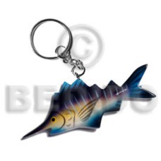Fish handpainted wood keychain 95mmx40mm Fish handpainted wood keychain 95mmx40mm