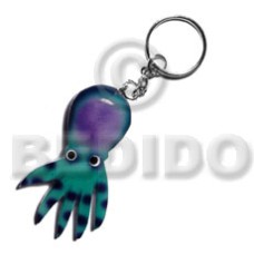 Octopus handpainted wood keychain 85mmx50mm Octopus handpainted wood keychain 85mmx50mm