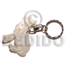 40mm carved mop shell keychain dog 40mm carved mop shell keychain dog