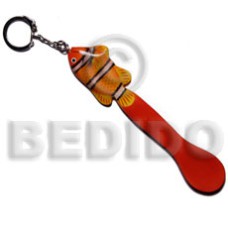 Fish on spoon handpainted wood